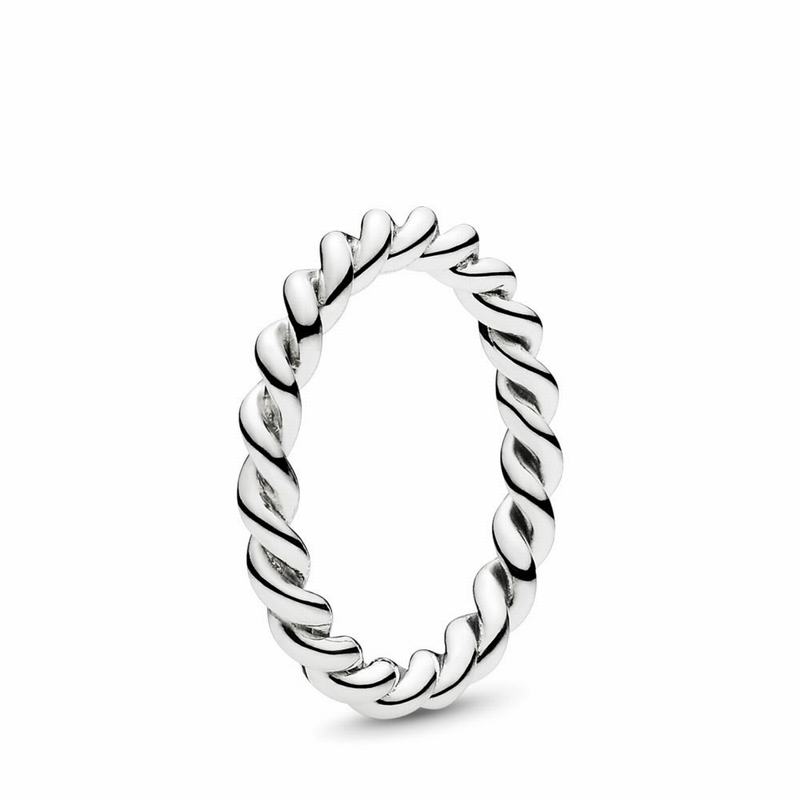 Pandora Intertwined Twist Stackable Ring Silver Egypt EX3649287